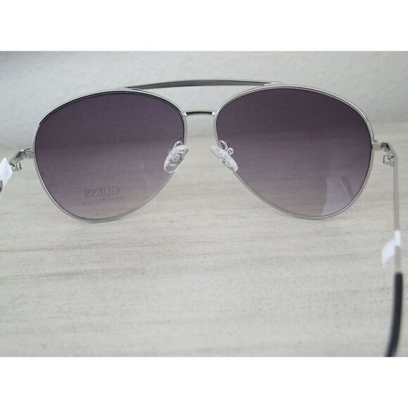 GUESS GF0399 01B Women's Silver/Gray Aviator Sunglasses - Picture 7 of 9
